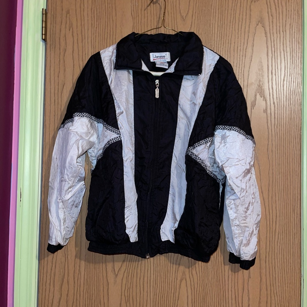 Nylon Black and White Jacket